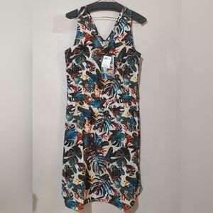 KAVU Ensenada Island Canopy Palm Leaves Dress With Pockets Packable New!